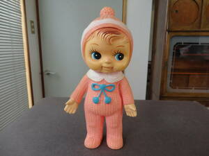  old house delivery goods : Showa Retro tea -mi- Chan pompon hat sofvi doll that time thing 