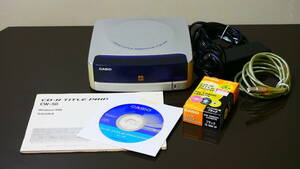 【動作確認済】 CASIO CW-50 CD-R TITLE PRINTER 新品インクリボン3本付き