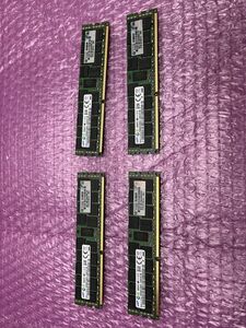 ★サーバー用メモリ★合計64GB 16GBx4枚セット SAMSUNG 16GB 2Rx4 PC3-12800R-11-11-E2-P2★現状引き渡し★