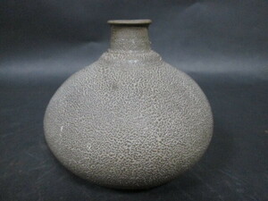 [. fog ] old Bizen Edo era oil sake bottle 