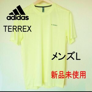 新品未使用(メンズL)アディダス テレックス adidas TERREX 黄色薄手Tシャツイエロー 半袖