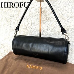 HIROFU ヒロフ ワンショルダーバッグ 黒 ブラック ハンドバッグ ショルダーバッグ 円柱