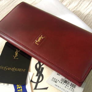 ISETAN購入品★未使用【イブサンローラン 長財布二つ折り】日本製／キップスキン／YVES SAINT LAURENT／YSL／レディース／味岡／お金／お札