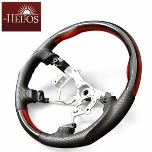 HELIOS 200系 ハイエース 1型 2型 3型 ガングリップ ステアリング レッド × ブラック グラデーション ハンドル 内装 インテリア