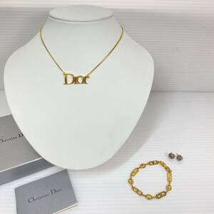 2404604-050 ChristianDior クリスチャンディオール Diorロゴ ネックレス/GIVENCHY他 14K?刻印ピアス等 アクセサリーおまとめ