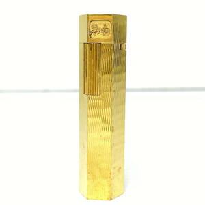 2405601-016 CELINE セリーヌ 六角形 ローラーガスライター ゴールドカラー