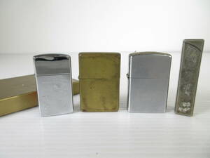 2404012-004 zippo ジッポ オイルライター SOLID BRASS/スリムタイプ他 オイルライター ガスライター等 ライターおまとめ