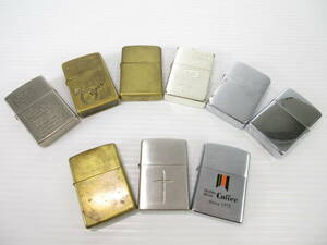 2404602-016 Zippo ジッポ SOLID BRASS ソリッドブラス/クロス/ダイドー 等 オイルライター 計9点おまとめ