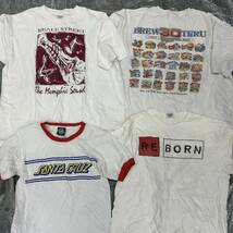USA古着 メンズ白Tシャツ B品 16枚まとめ売り ベール アソート ミュージック バイク カレッジ リンガーT_画像5
