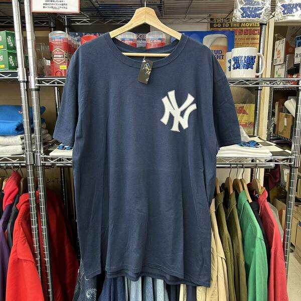 未使用品 Majestic マジェスティック ニューヨークヤンキース Tシャツ XL ネイビー スタントン メジャーリーグ MLB アメリカ輸入