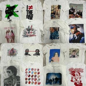 USA古着卸 まとめ売り AB品 メンズ バンド ムービー ヒューマンTシャツ 16枚 エアロスミス ローリングストーンズ 2PAC マイケルジャクソンの画像1