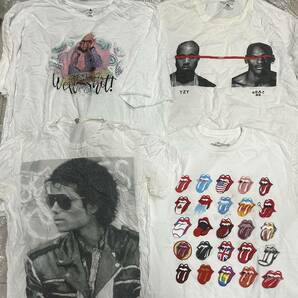 USA古着卸 まとめ売り AB品 メンズ バンド ムービー ヒューマンTシャツ 16枚 エアロスミス ローリングストーンズ 2PAC マイケルジャクソンの画像4