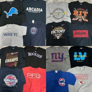 USA古着卸 まとめ売り ⑤チーム系&ブランドTシャツ 16枚 S/M/L/XL/2XL ナイキ ジョーダン コロンビア NFL NBA MLB 