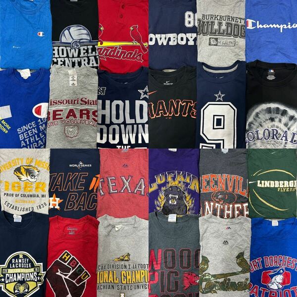 USA古着卸 まとめ売り 13 カレッジ スポーツブランドTシャツ 24枚 S/M/L/XL/2XL ナイキ チャンピオン NFL MLB 