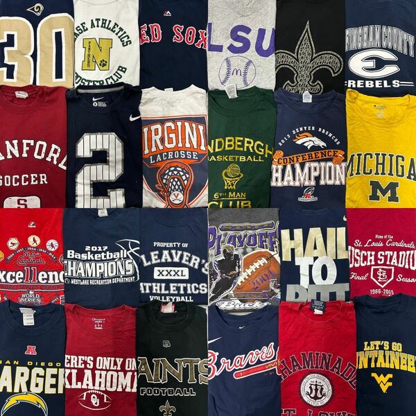 USA古着卸 まとめ売り 14 カレッジ チーム系 ブランドTシャツ 24枚 S/M/L/XL/2XL NFL MLB ベール アソート