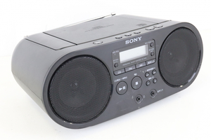 [ operation verification OK]SONY ZS-S40 Sony CD radio radio-cassette compact body small size / height sound quality CD radio black personal audio 003IDAIA05