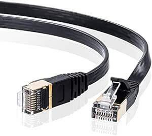 サンワサプライ LANケーブル CAT7 (10m) フラット ツメ折れ防止 RJ45コネクタ 10Gbps/600MHz ギガビ