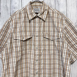 カーハート Carhartt 半袖シャツ チェックシャツ ワークシャツ メンズ コットン100％ Mサイズ 5-683