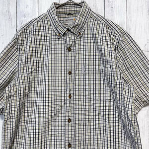 カーハート Carhartt 半袖シャツ ワークシャツ メンズ ワンポイント コットン100％ Lサイズ 5-686