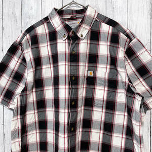 カーハート Carhartt 半袖シャツ ワークシャツ メンズ ワンポイント コットン100％ XLサイズ 5-693