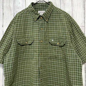 カーハート Carhartt 半袖シャツ ワークシャツ メンズ ワンポイント コットン100％ XXLサイズ 5-699