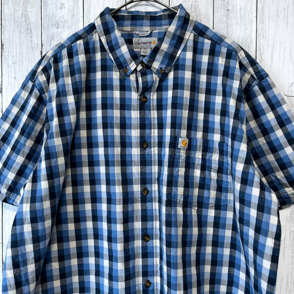 カーハート Carhartt 半袖シャツ ワークシャツ メンズ ワンポイント コットン100％ 2XLサイズ 5-750 
