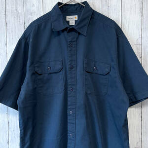カーハート Carhartt 半袖シャツ ワークシャツ メンズ コットン35％ ポリエステル65％ XLサイズ 5-751