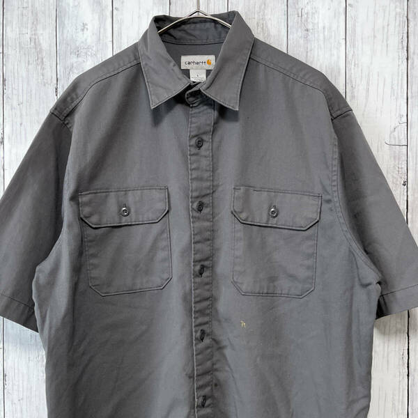 カーハート Carhartt 半袖シャツ メンズ コットン35％ ポリエステル65% Lサイズ 5-788