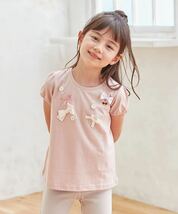 ☆any FAM KIDS☆エニィファムキッズ☆ネックレス風モチーフTシャツ☆ピンク100cm☆メゾピアノ☆プティマイン☆アプレレクール☆_画像1