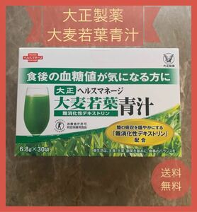 大正製薬 ヘルスマネージ 大麦若葉青汁 難消化性デキストリン 30袋　食後の血糖値が気になる方に