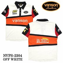 【特価！！】 VANSON LEATHERS 【定価\8900＋税】 ポロシャツ NVPS-2304 WHITE サイズ XL_画像2
