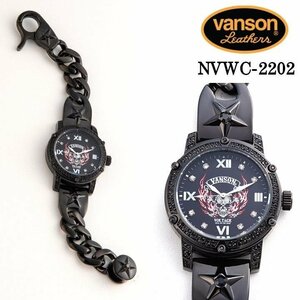 VANSON LEATHERS ×VOLTAGE 【定価30000円＋税】 腕時計 NVWC-2202 BLACK サイズ M