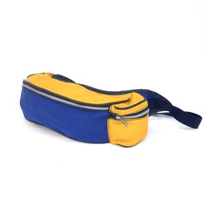◆MILLET ミレー ボディバッグ◆ イエロー×ブルー ナイロン メンズ ヴィンテージ ウエストポーチ bag 鞄