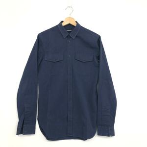 ◆BALMAIN HOMME バルマンオム 長袖 シャツ 37◆ ネイビー メンズ トップス