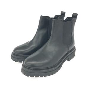 良好◆GEOX ジェオックス ショートブーツ 36◆ ブラック レザー サイドゴア レディース 靴 シューズ ブーティー boots