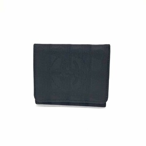 良好◆CHANEL シャネル ニュートラベルライン 三つ折り財布◆7184116 ブラック ナイロン レディース ウォレット 服飾小物