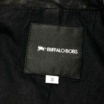 ◆Buffalo Bobs バッファローボブス レザージャケット サイズ3◆ ブラック 子羊革 メンズ ダブルライダース スタッズ 革ジャン アウター_画像7