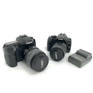 ジャンク品◆CANNON キャノン EOS 40D & EOS kiss digital X カメラ レンズセット　EFS17-85mm EFS18-55mm◆ ブラック