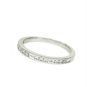 美品◆ORECCHIO オレッキオ Ptリング ◆ シルバーカラー ダイヤ0.25ct×Pt900 レディース 総重量:2.0g 指輪 ring jewelry ジュエリー