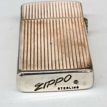 ◆Zippo ジッポ ライター ◆ケース付き シルバーカラー 1988年/イタリック筆記体/ストライプ 喫煙グッズ_画像7