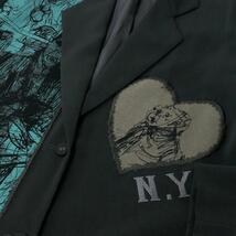 良好◆TOKUKO 1er VOL トクコ・プルミエヴォル ジャケット 9号◆ ブラック ポリエステル レディース New York City刺繍 アウター_画像4