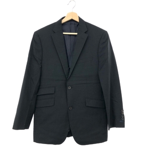 *BURBERRY BLACK LABEL Burberry Black Label 2B tailored jacket * черный мужской внешний шерсть шелк 