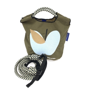 未使用品◆ball & chain ボール＆チェーン 2WAYバッグ◆ カーキ ナイロン 刺繍 レディース ハンド ショルダー bag 鞄