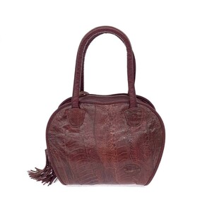 ◆IBIZA イビサ ハンドバッグ◆ ボルドー オーストリッチレッグ レディース bag 鞄