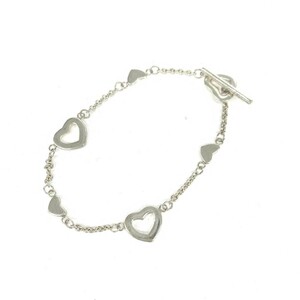 ◆TIFFANY&Co. ティファニー SVブレスレット ◆ シルバーカラー 925 ハートリンク レディース accessory アクセサリー