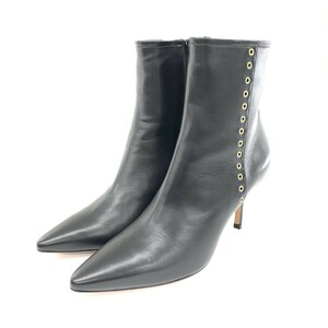 美品◆PELLICO ペリーコ ショートブーツ 36 1/2◆ ブラック レザー レディース 靴 シューズ ブーティー boots