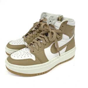 美品◆NIKE ナイキ エアジョーダン1 ハイカットスニーカー US8◆DN3253-121 ホワイト/ベージュ レディース 靴 シューズ sneakers