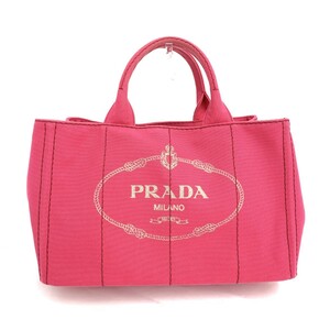 ◆PRADA プラダ カナパ 2WAYバッグ◆1BG642 ピンク キャンバス レディース 多機能 bag 鞄
