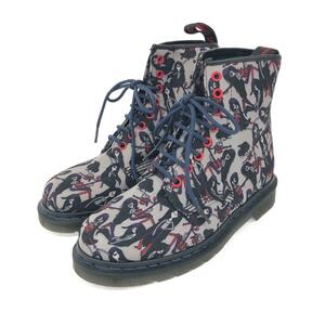 新品同様◆Dr.Martens ドクターマーチン アドベンチャータイム 8ホールブーツ US7◆ マルチカラー マーセリン総柄 レディース 靴 シューズ