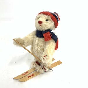 ◆steiff シュタイフ スキーヤー　テディベア ぬいぐるみ ◆ ベージュ ホビー おもちゃ